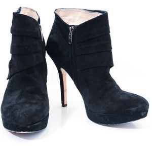 Joan & David Dafiachna Black Suede Heel Size 8